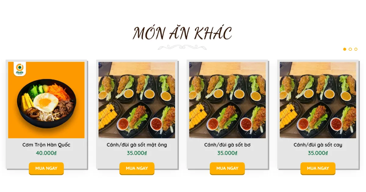 Các món ăn đúng vị Hàn Quốc ITADA Cần Thơ
